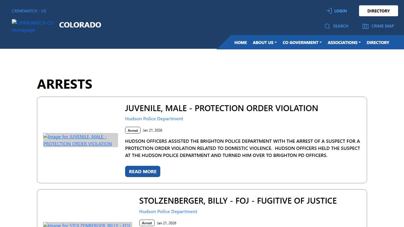 Colorado Arrests | CRIMEWATCH